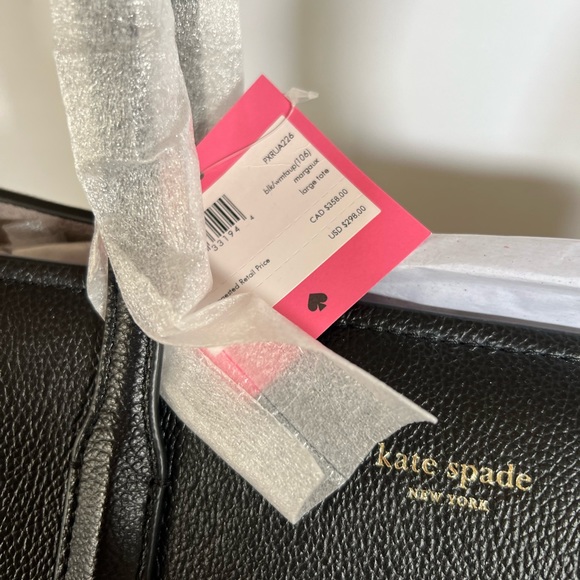 Kate Spade New York Women's Margaux Large Tote Black/Warm Taupe Color - Picture 10 of 12